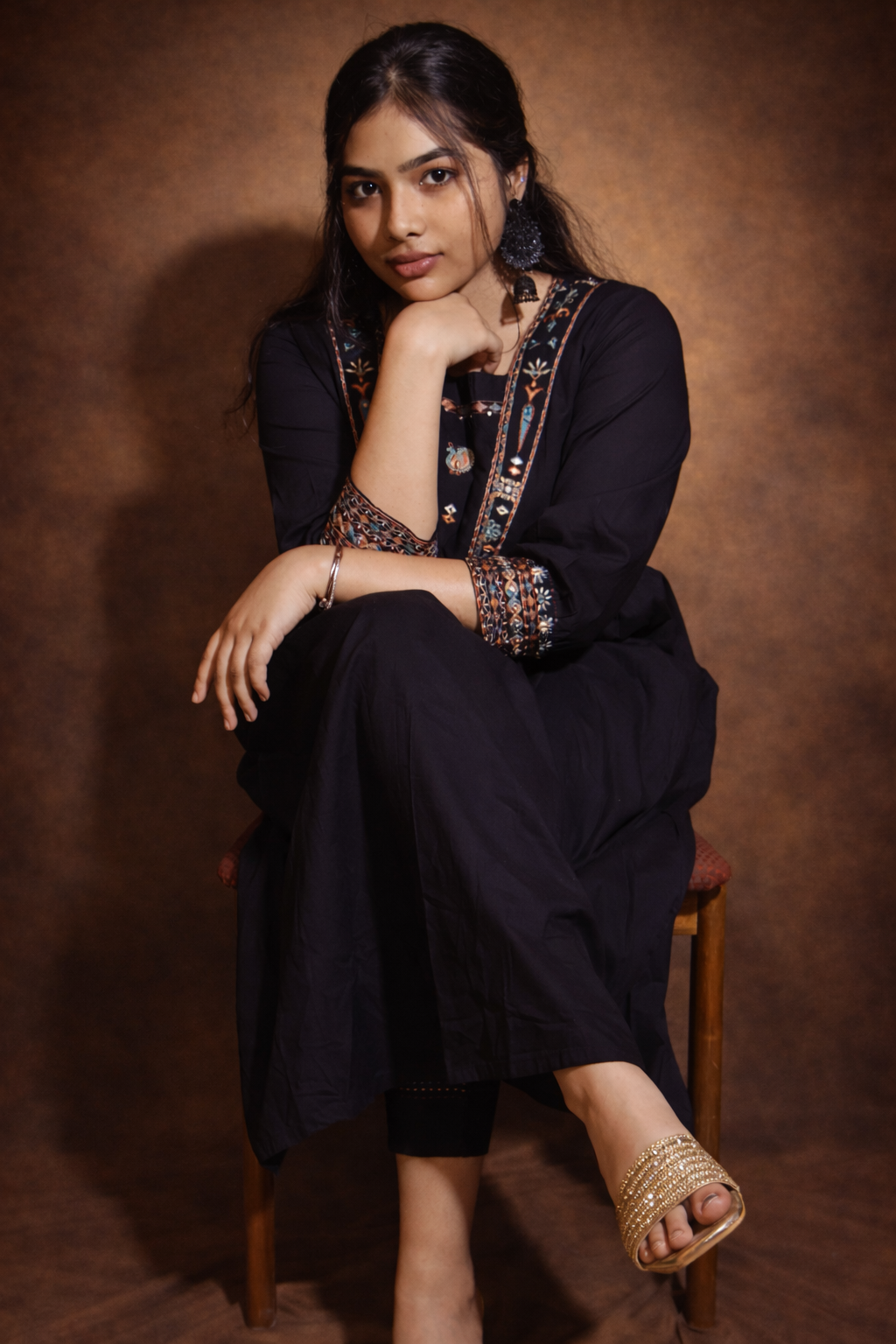 Black Linen Cotton Co-ord set