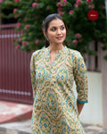 Ikkat Printed cotton kurti