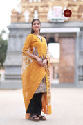Kota cotton Kalamkari hand painted - yellow