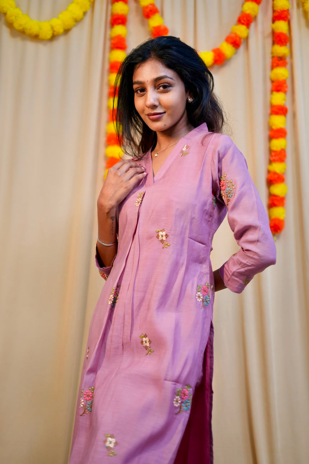 Mul Chanderi suit