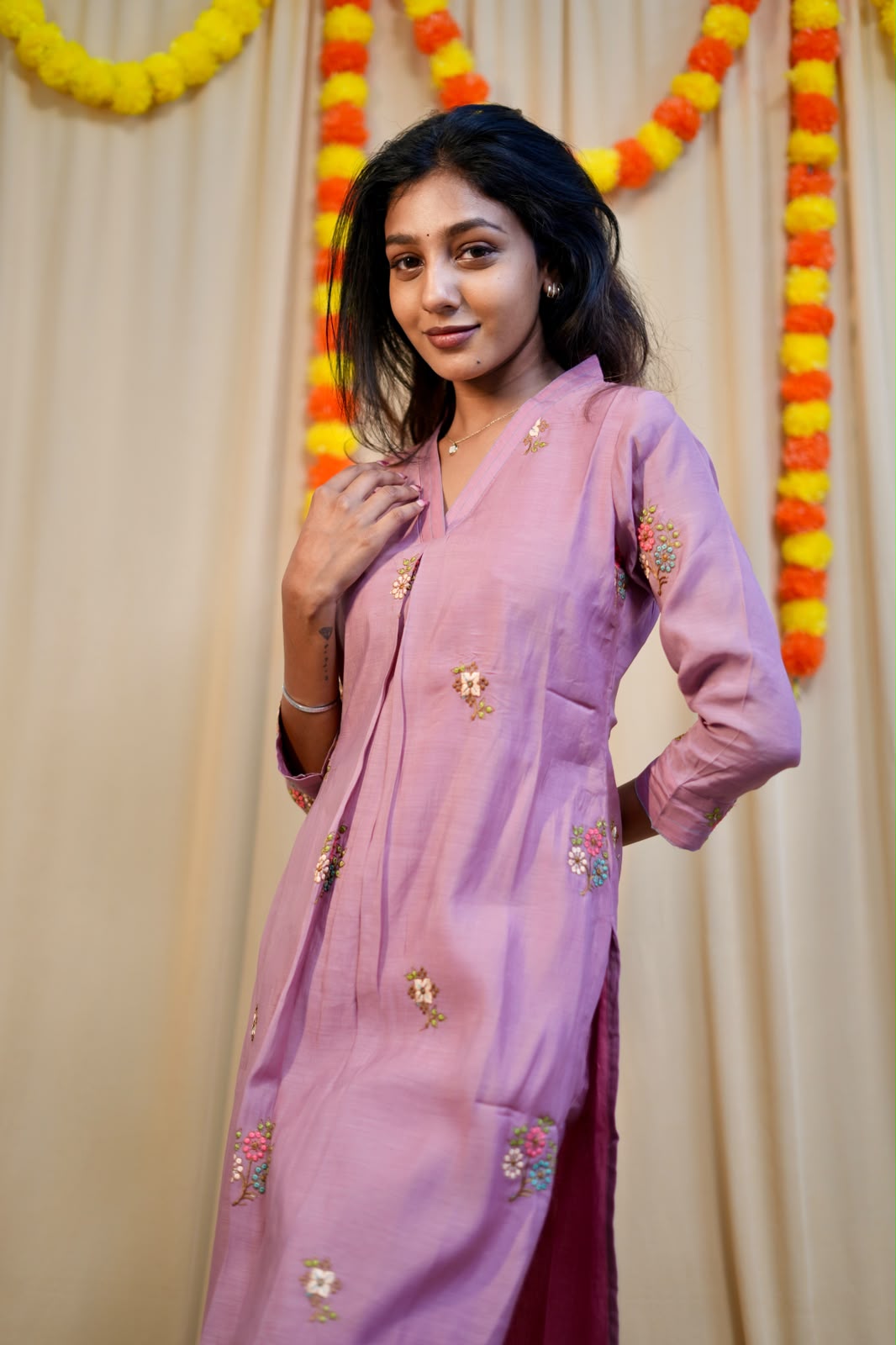 Mul Chanderi suit