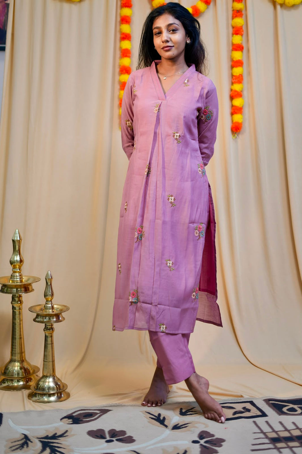 Mul Chanderi suit