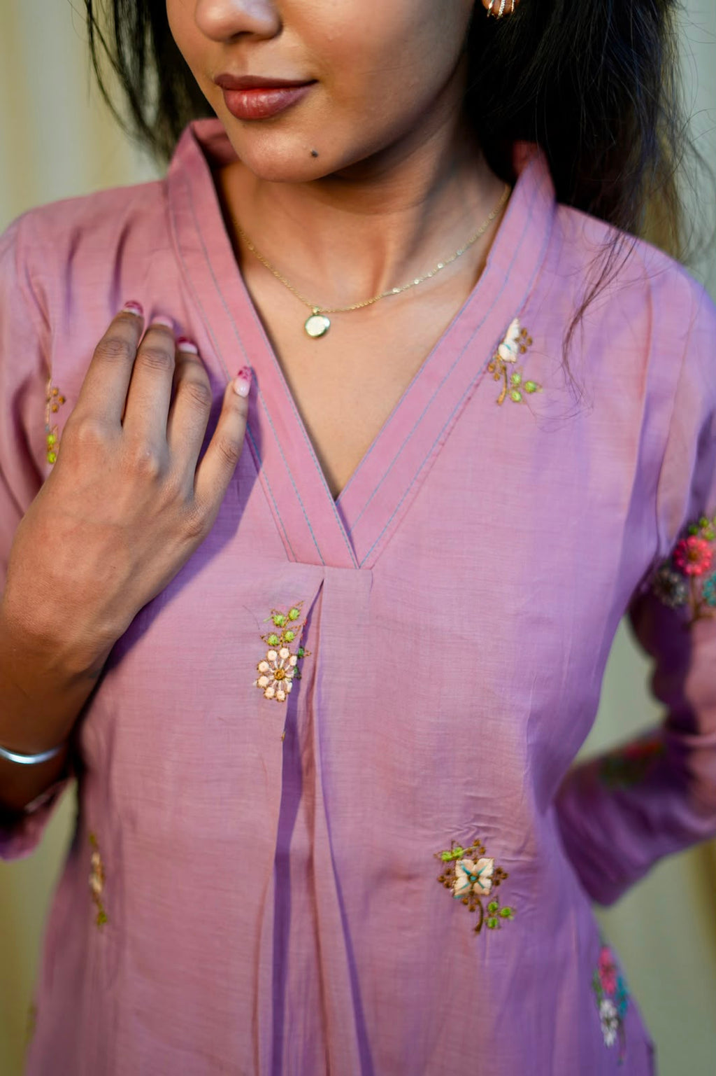 Mul Chanderi suit