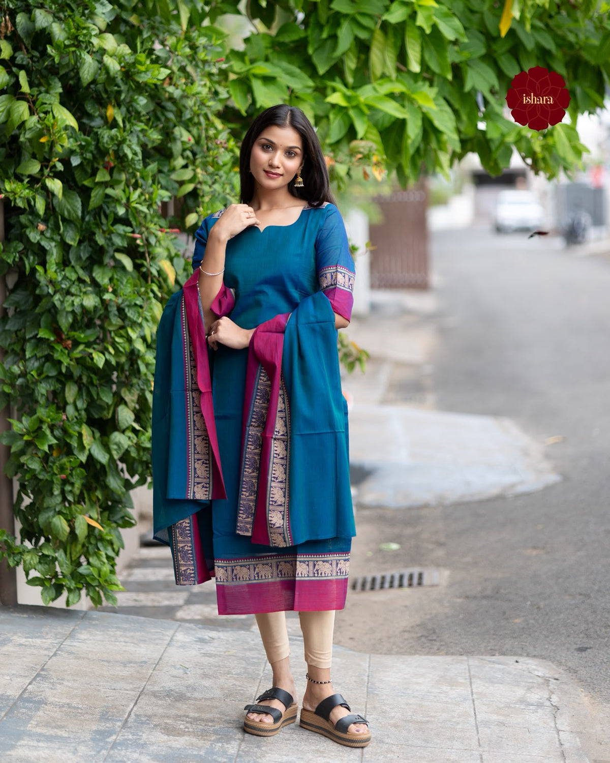 Blue Narayanpet Suit