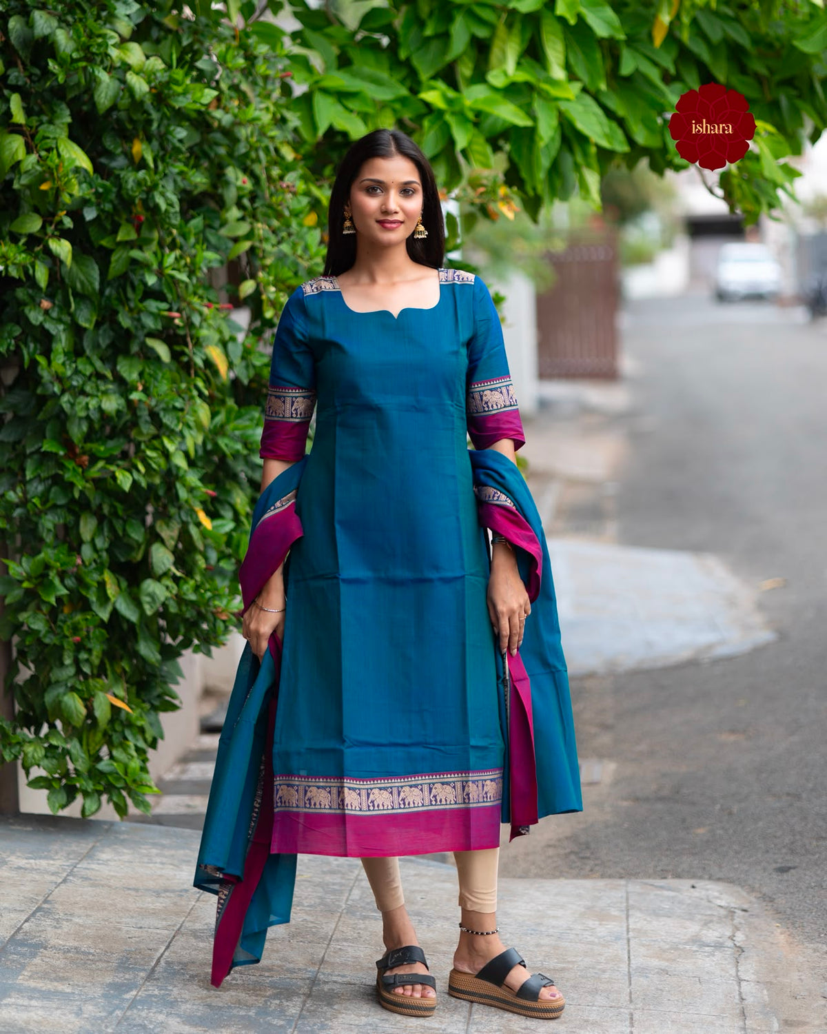 Blue Narayanpet Suit