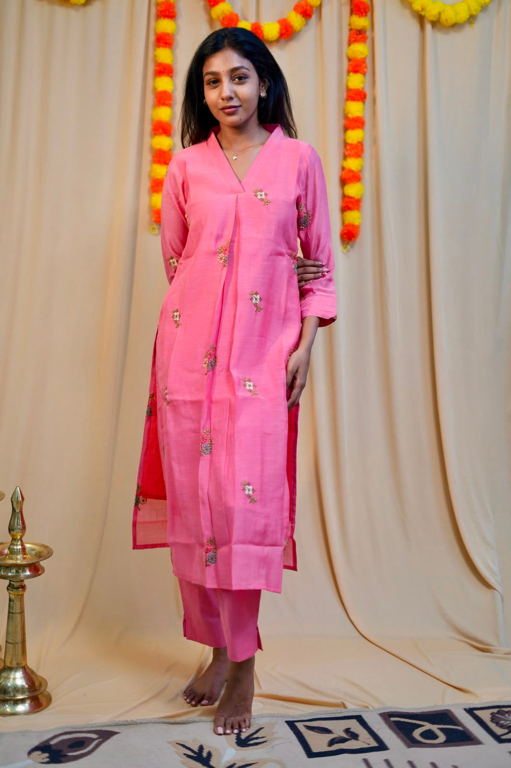Mul Chanderi suit
