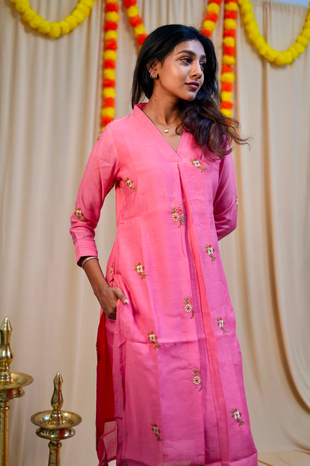 Mul Chanderi suit