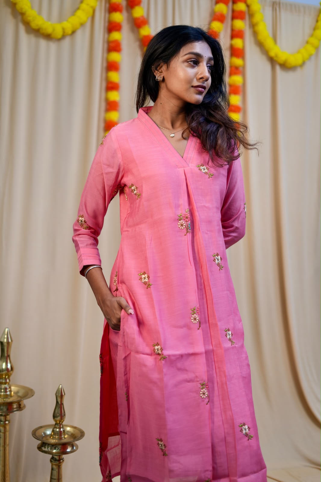 Mul Chanderi suit