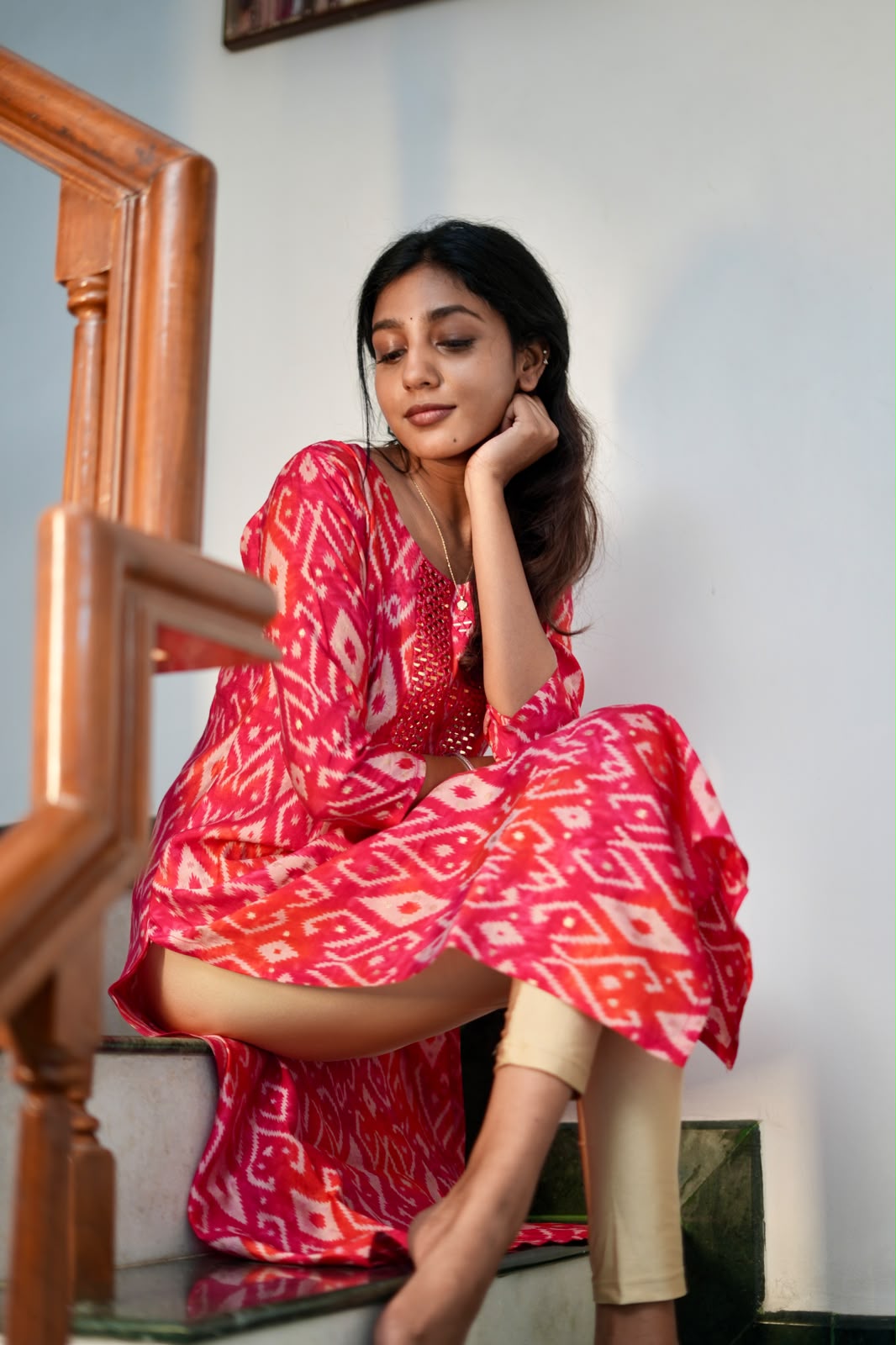 Pink Muslin Silk Kurti