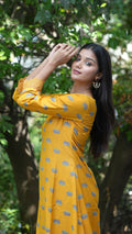 Yellow Block Printed Dress