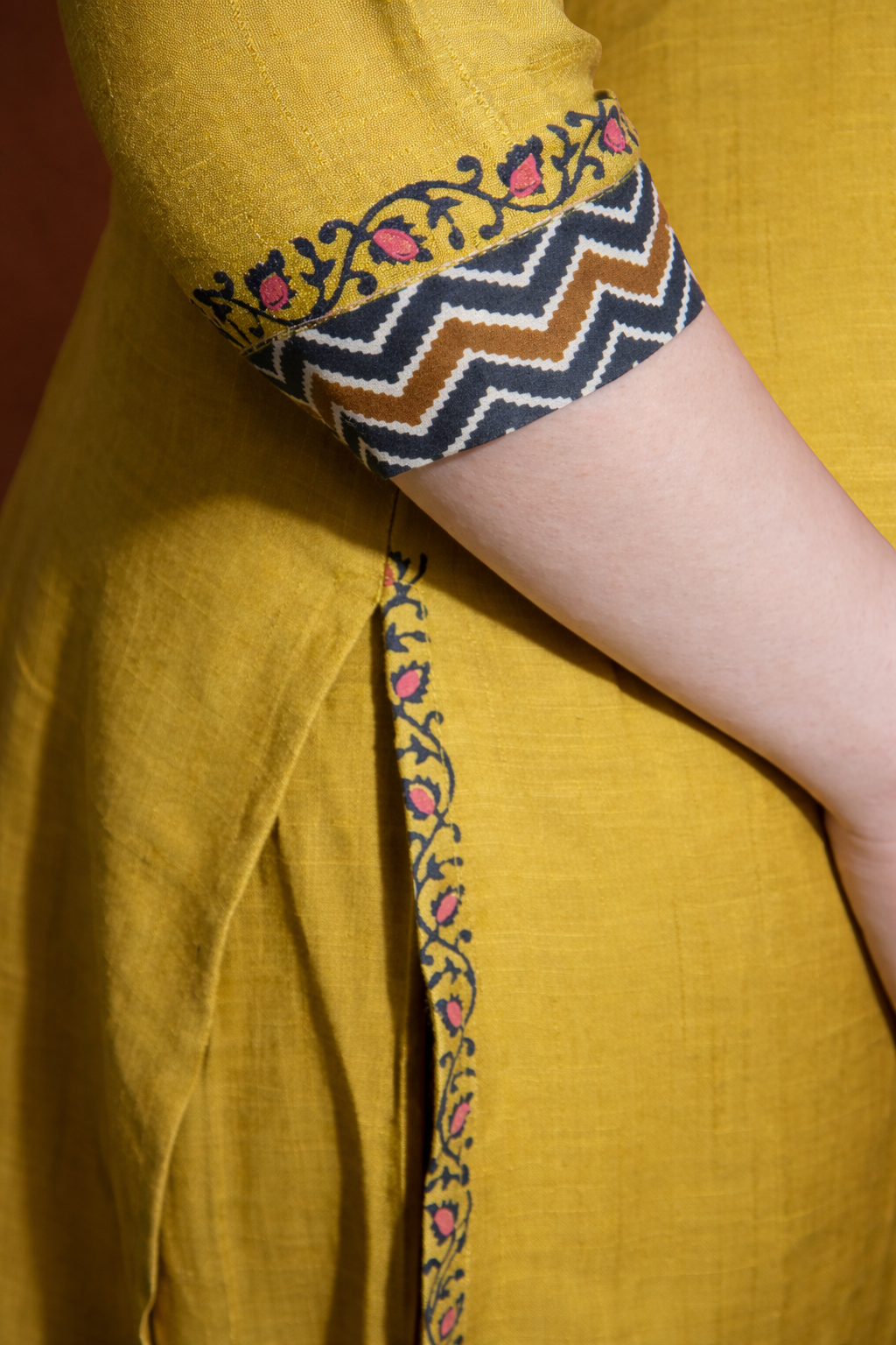 Yellow Muslin silk Co-ord set
